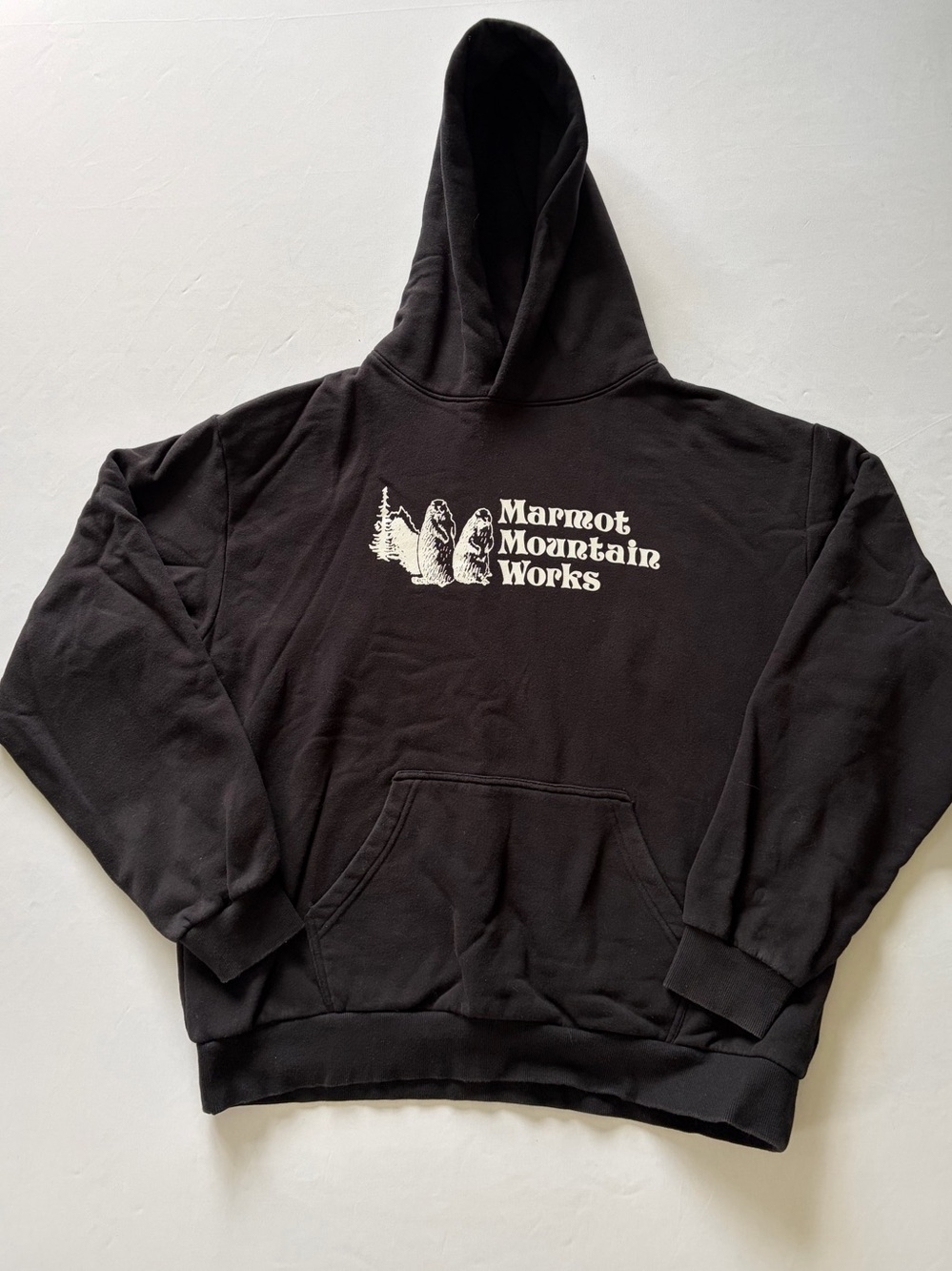 Marmot Mountain Works XL Black Hoodie M14296 Sweatshirt